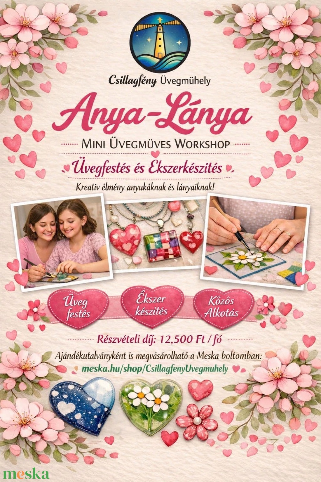 Anya-Lánya üvegműves mini workshop - diy (csináld magad) - workshop & tanfolyam - Meska.hu