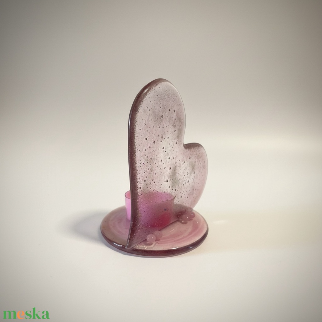 Szív alakú mécsestartó - otthon & életmód - gyertya, illat, aroma - mécses és mécsestartó - Meska.hu