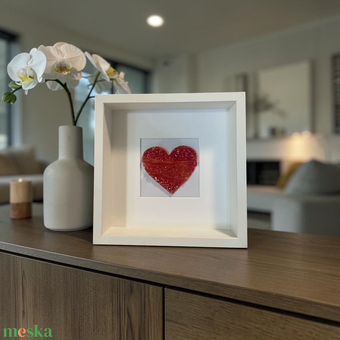 A Szeretet Szíve - üveg kép dekoráció - otthon & életmód - dekoráció - kép & falikép - üvegkép - Meska.hu