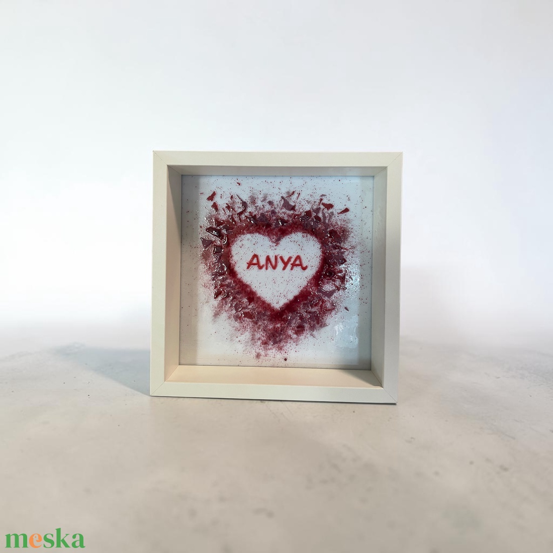 Szívből Neked Anya - üvegkép ajándék, dekoráció - otthon & életmód - dekoráció - kép & falikép - üvegkép - Meska.hu