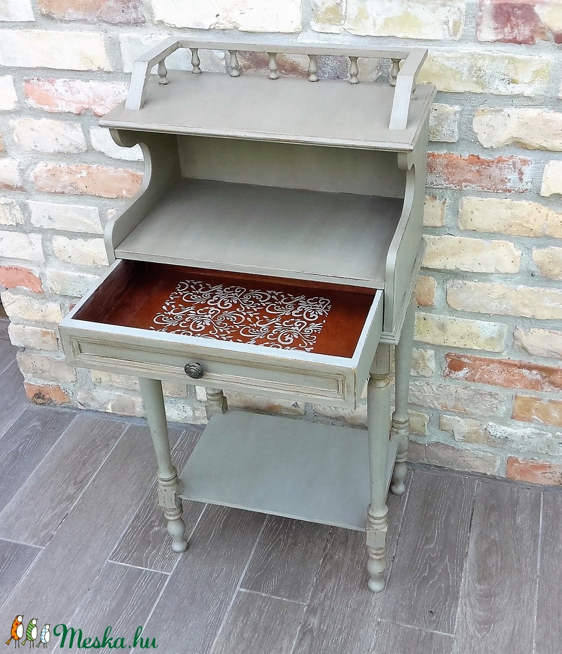 Vintage telefonasztal, konzolasztal, asztal -  - Meska.hu