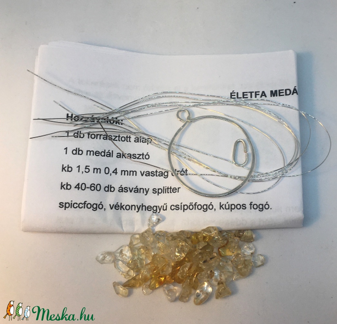Életfa medál csináld magad csomagban Citrin - diy (csináld magad) - egységcsomag - Meska.hu