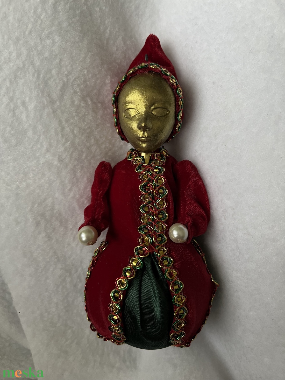 Aranymanó karácsonyfadísz - karácsony - karácsonyi lakásdekoráció - karácsonyfadíszek - Meska.hu