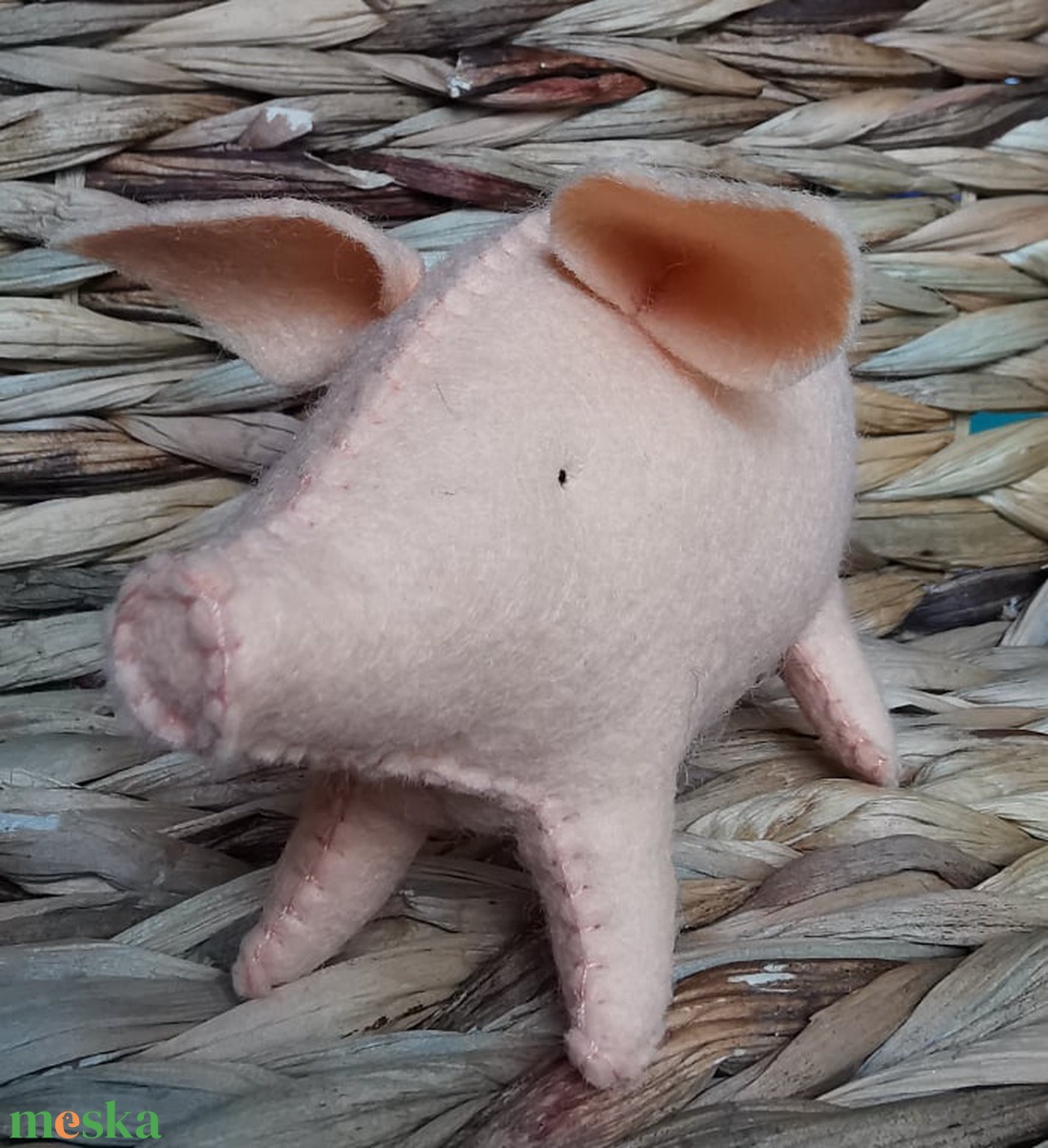 Gyapjúfilc malac - Waldorf-jellegű játék - játék & sport - plüssállat & játékfigura - malac - Meska.hu