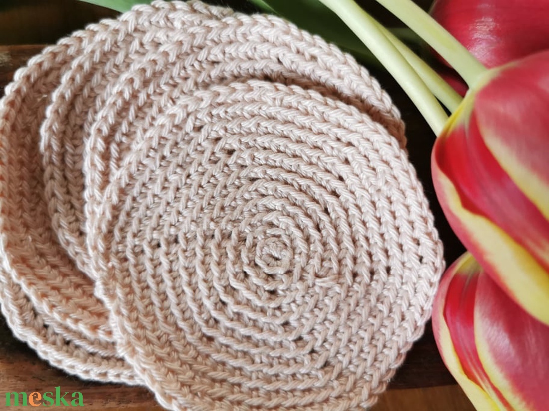 ZERO WASTE HORGOLT KOZMATIKAI KORONG ARCTISZTÍTÓ/SMINKELTÁVOLÍTÓ természetes anyagból,mosható-vasalható,környezettudatos - szépségápolás - arcápolás - arctisztító korong - Meska.hu