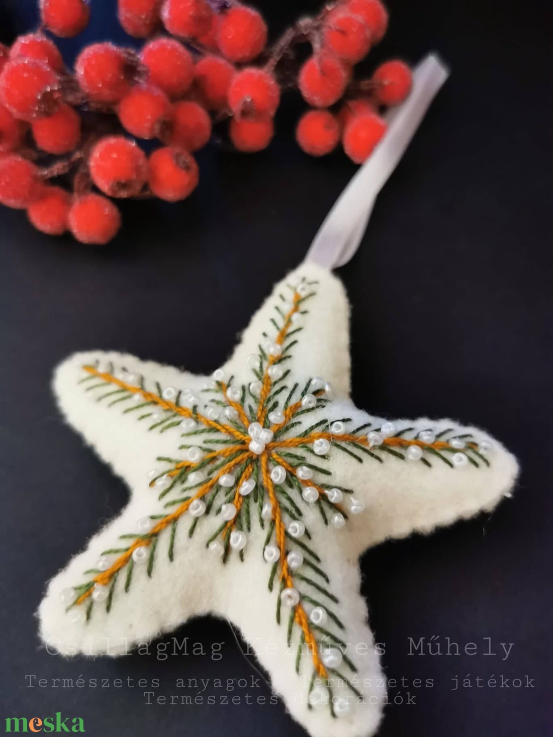 HÍMZETT GYÖNGYÖKKEL DÍSZÍTETT BÉKEBELI HANGULATÚ KARÁCSONYI CSILLAGMAG-DEKORÁCIÓ 10 DB/SZETT TERMÉSZETES ANYAGOKBÓL - karácsony - karácsonyi lakásdekoráció - karácsonyfadíszek - Meska.hu HÍMZETT GYÖNGYÖKKEL DÍSZÍTETT BÉKEBELI HANGULATÚ KARÁCSONYI CSILLAGMAG-DEKORÁCIÓ 10 DB/SZETT TERMÉSZETES ANYAGOKBÓL - karácsony - karácsonyi lakásdekoráció - karácsonyfadíszek - Meska.hu