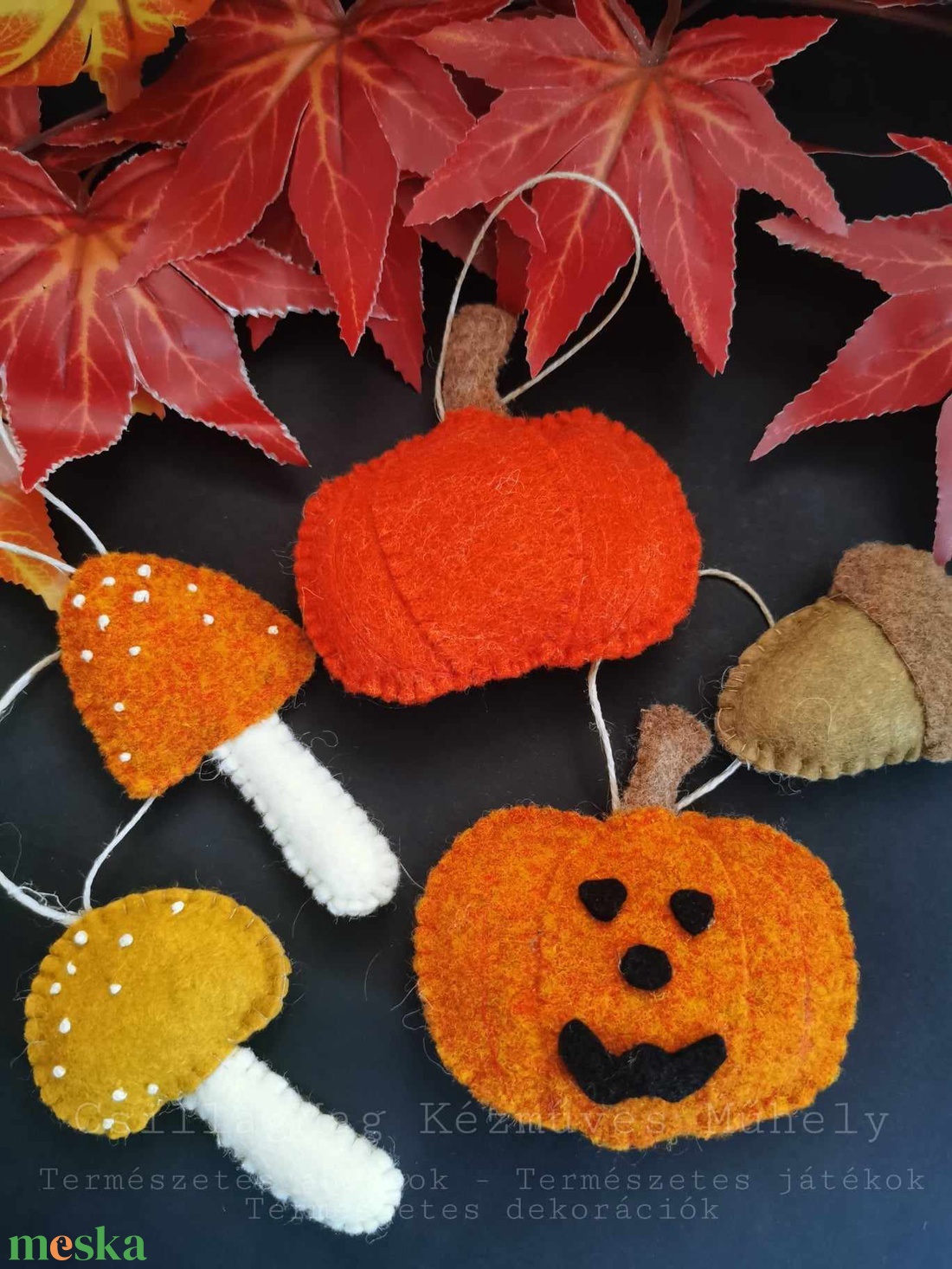 ŐSZI DEKORÁCIÓ 5 DB/SZETT SÜTŐTÖKKEL, HALLOWEEN TÖKKEL, MAKKAL, SZÍNES GOMBÁKKAL TERMÉSZETES ANYAGOKBÓL NEMEZDEKORÁCIÓ - otthon & életmód - dekoráció - fali és függő dekoráció - függődísz - Meska.hu ŐSZI DEKORÁCIÓ 5 DB/SZETT SÜTŐTÖKKEL, HALLOWEEN TÖKKEL, MAKKAL, SZÍNES GOMBÁKKAL TERMÉSZETES ANYAGOKBÓL NEMEZDEKORÁCIÓ - otthon & életmód - dekoráció - fali és függő dekoráció - függődísz - Meska.hu