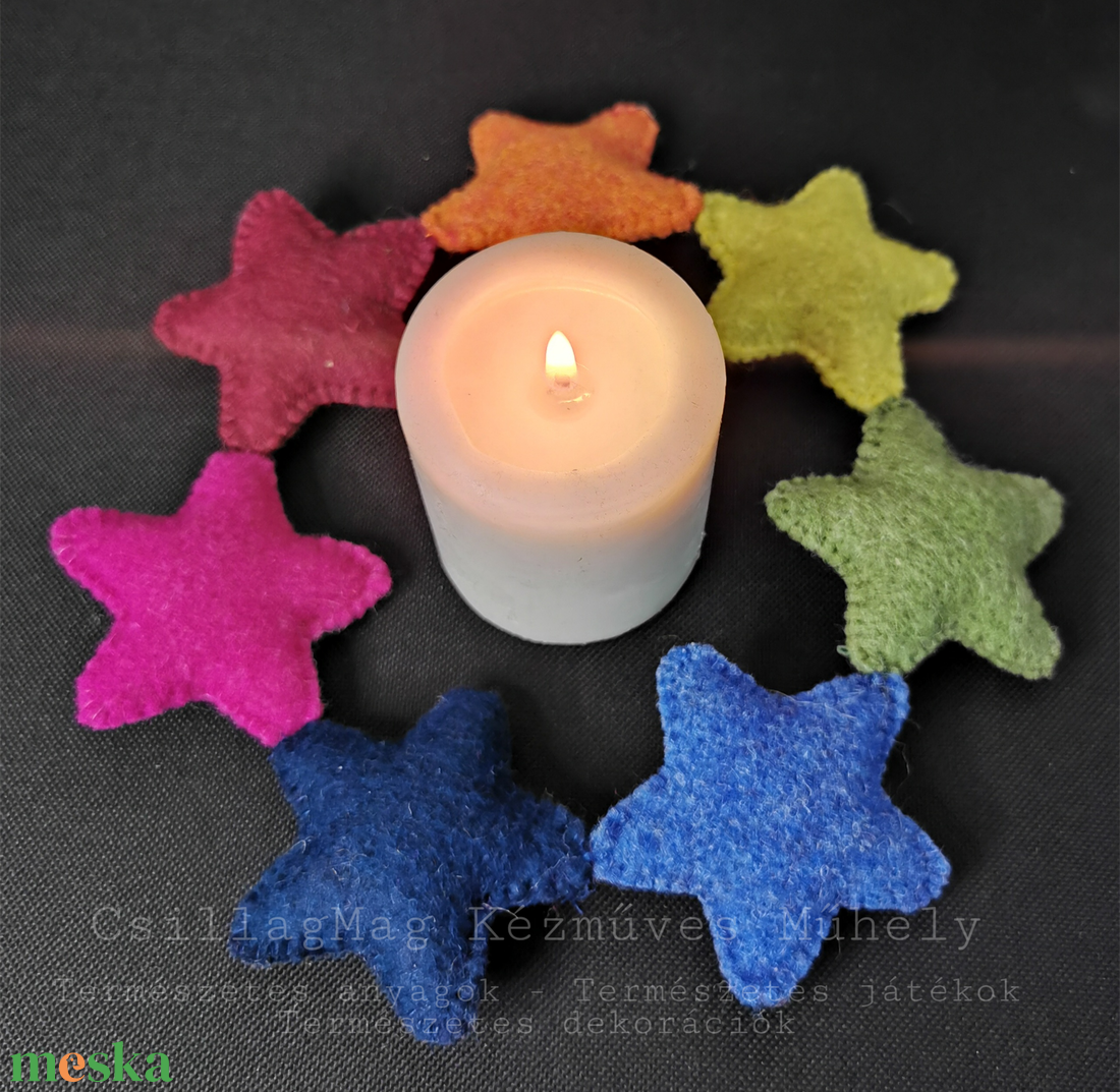 Csillagkoszorú Színes Csillagok évkör Színkör évszakasztal Waldorf Gyapjúfilc Gyapjú Csakra Színek Természetes Dekoráció - otthon & életmód - dekoráció - virágdísz és tartó - koszorú - Meska.hu