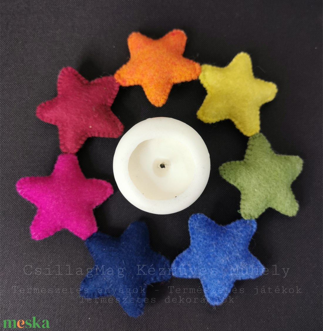 Csillagkoszorú Színes Csillagok évkör Színkör évszakasztal Waldorf Gyapjúfilc Gyapjú Csakra Színek Természetes Dekoráció - otthon & életmód - dekoráció - virágdísz és tartó - koszorú - Meska.hu