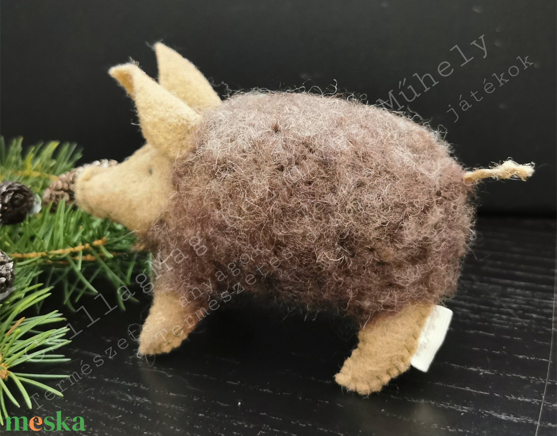 MANGALICÁK 5 DB/SZETT EGYEDI FENNTARTHATÓ TERMÉSZETES MINŐSÉGI ANYAGOK WALDORF JÁTÉK  - játék & sport - plüssállat & játékfigura - malac - Meska.hu