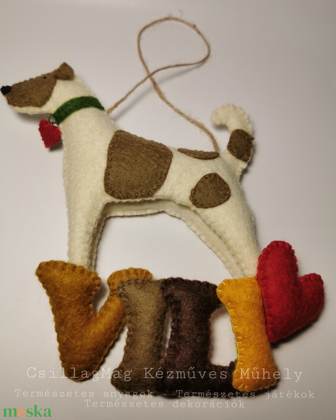 Kutyás dekoráció 2 kutyussal  - otthon & életmód - dekoráció - fali és függő dekoráció - betű & név - Meska.hu