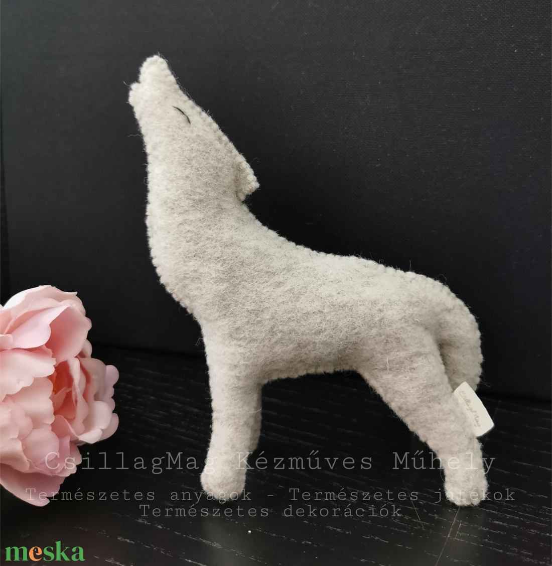 Szürke Farkas Erdei állatok Sorozat Természetes Anyagok Gyapjúfilc Gyapjú Egyedi Kézműves Játék Waldorf Fenntartható  - játék & sport - plüssállat & játékfigura - más figura - Meska.hu
