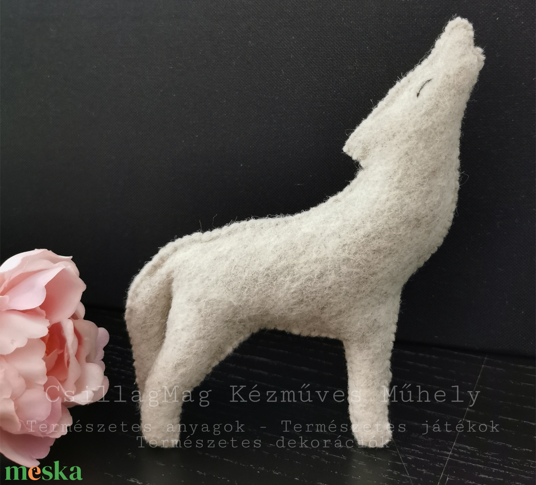Szürke Farkas Erdei állatok Sorozat Természetes Anyagok Gyapjúfilc Gyapjú Egyedi Kézműves Játék Waldorf Fenntartható  - játék & sport - plüssállat & játékfigura - más figura - Meska.hu