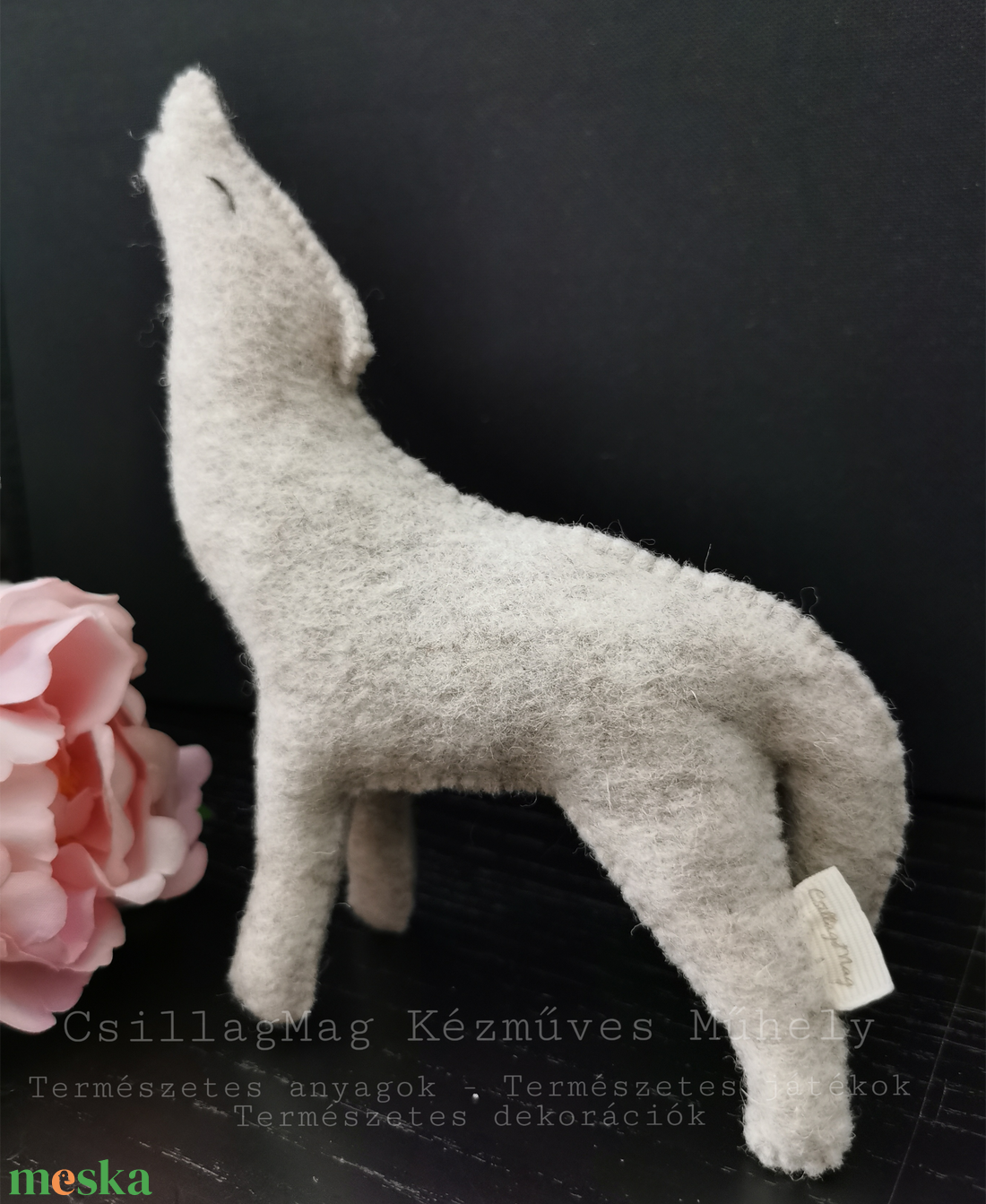 Szürke Farkas Erdei állatok Sorozat Természetes Anyagok Gyapjúfilc Gyapjú Egyedi Kézműves Játék Waldorf Fenntartható  - játék & sport - plüssállat & játékfigura - más figura - Meska.hu