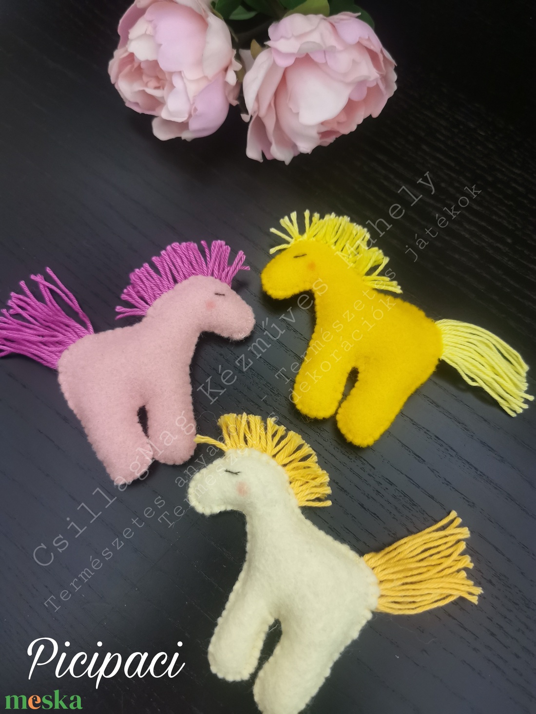 Picipaci Gyapjúfilc Lovacska A Legkisebbeknek Maroklovacska Egyedi Fenntartható Minőségi Természetes Anyagok Waldorf  - játék & sport - plüssállat & játékfigura - ló - Meska.hu