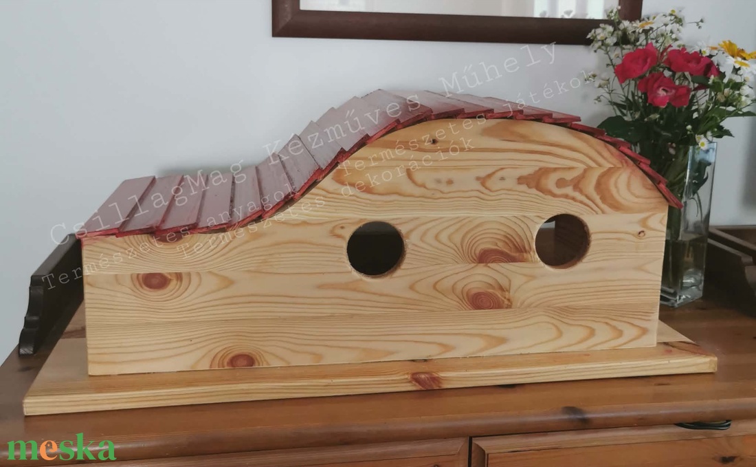 CSILLAGMAG MESEHÁZ ERDEI HÁZIKÓ WALDORF IHLETÉSŰ TÖMÖR FA BABAHÁZ TERMÉSZETESJÁTÉK FAJÁTÉK BABASZOBA-DEKORÁCIÓ  - játék & sport - baba & babaház - babaház - Meska.hu