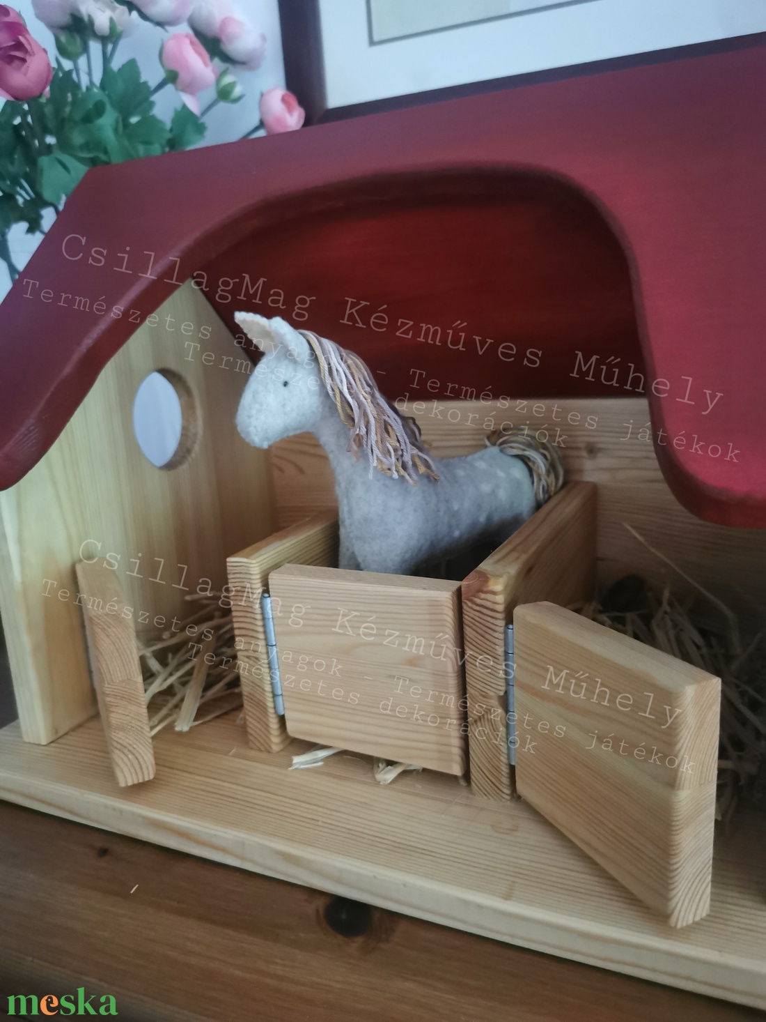 Csillagistálló CsillagMag Meseházak tömörfa játék kézműves istálló lóistálló boxos istálló Waldorf fantáziajáték  - játék & sport - baba & babaház - babaház - Meska.hu