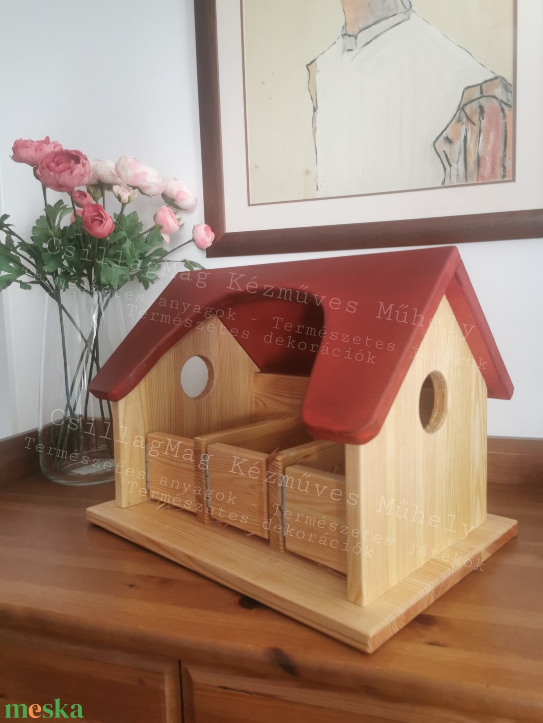 CsillagIstálló CsillagMag Meseházak tömörfa játék kézműves bokszos lóistálló Waldorf ihletésű fantáziajáték Fajáték  - játék & sport - baba & babaház - babaház - Meska.hu
