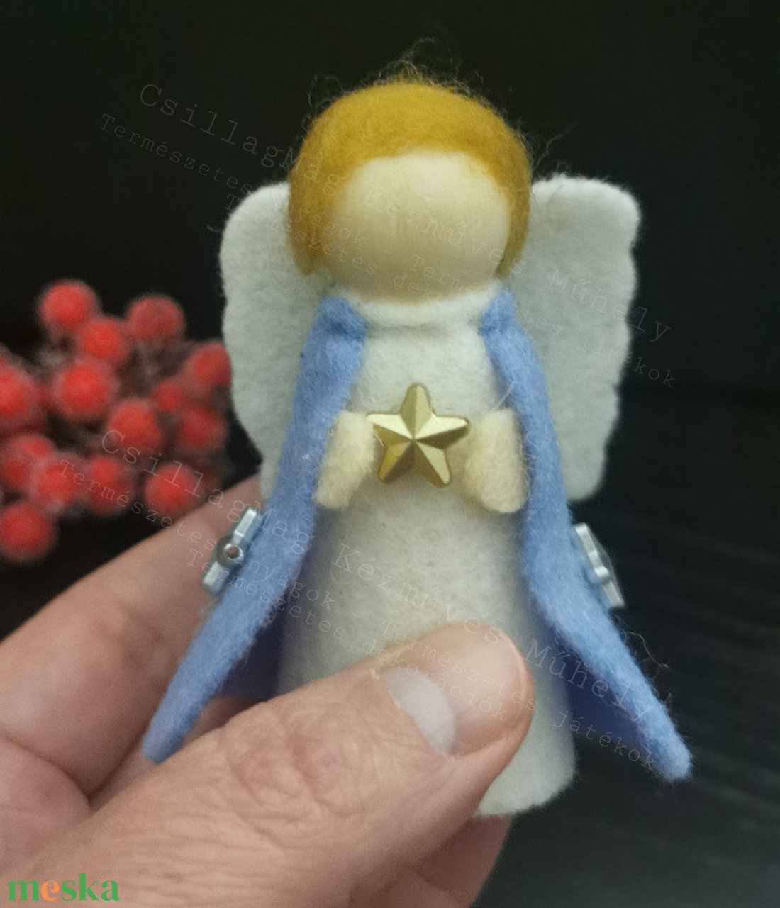 Angyal CsillagMag Betlehem adventi várakozás karácsony Waldorf természetes ünnepi dekoráció  - karácsony - karácsonyi lakásdekoráció - karácsonyi manók, figurák - Meska.hu