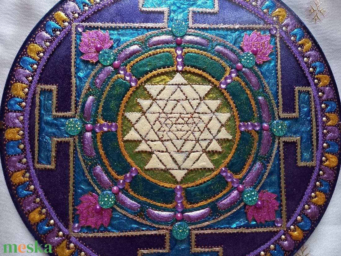 Sri Yantra Mandala - otthon & lakás - dekoráció - spiritualitás - mandala - Meska.hu