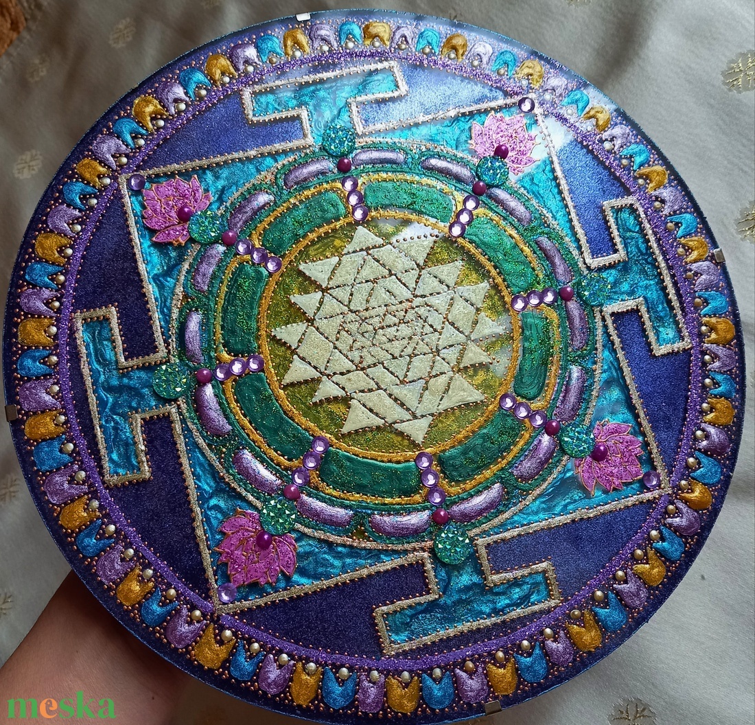 Sri Yantra Mandala - otthon & lakás - dekoráció - spiritualitás - mandala - Meska.hu