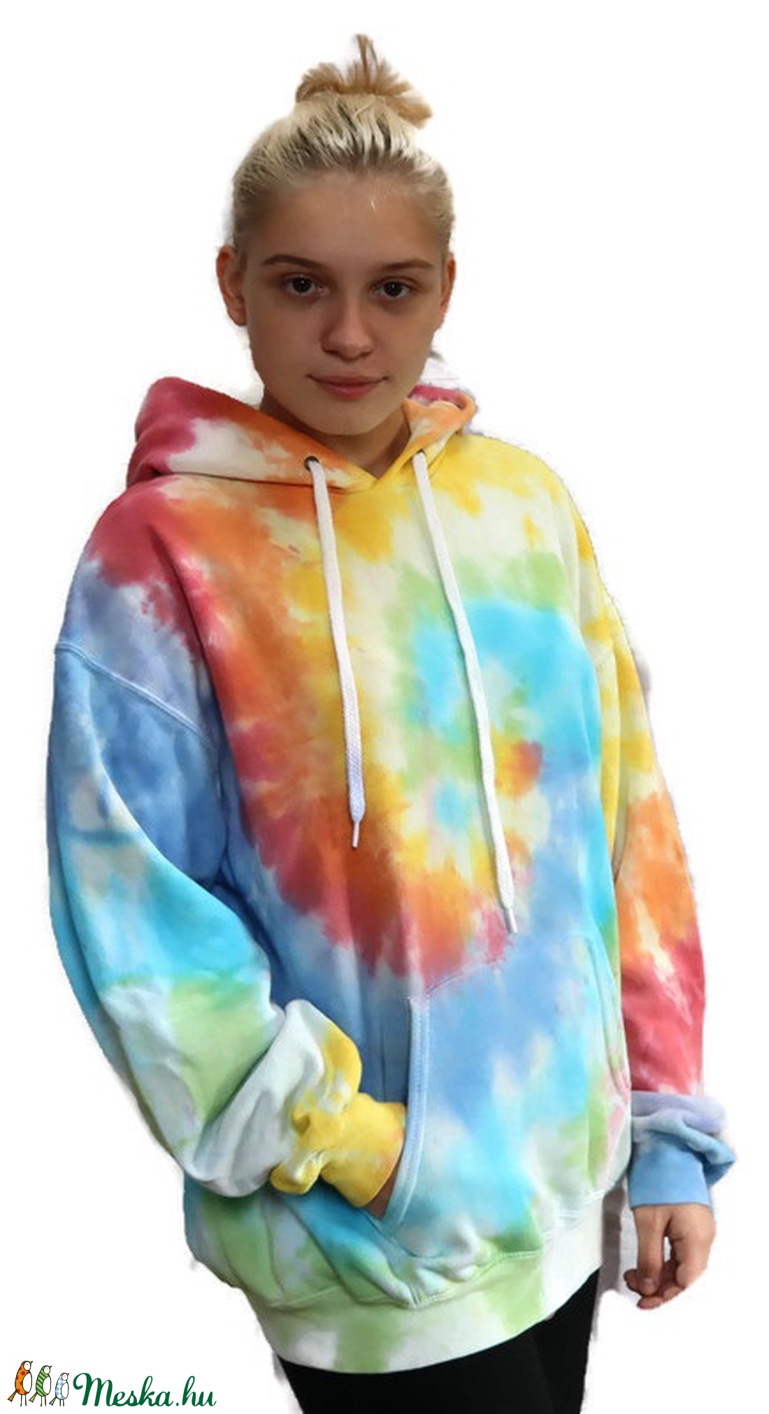 SunBatik- Batikolt kapucnis pulóver - ruha & divat - Meska.hu