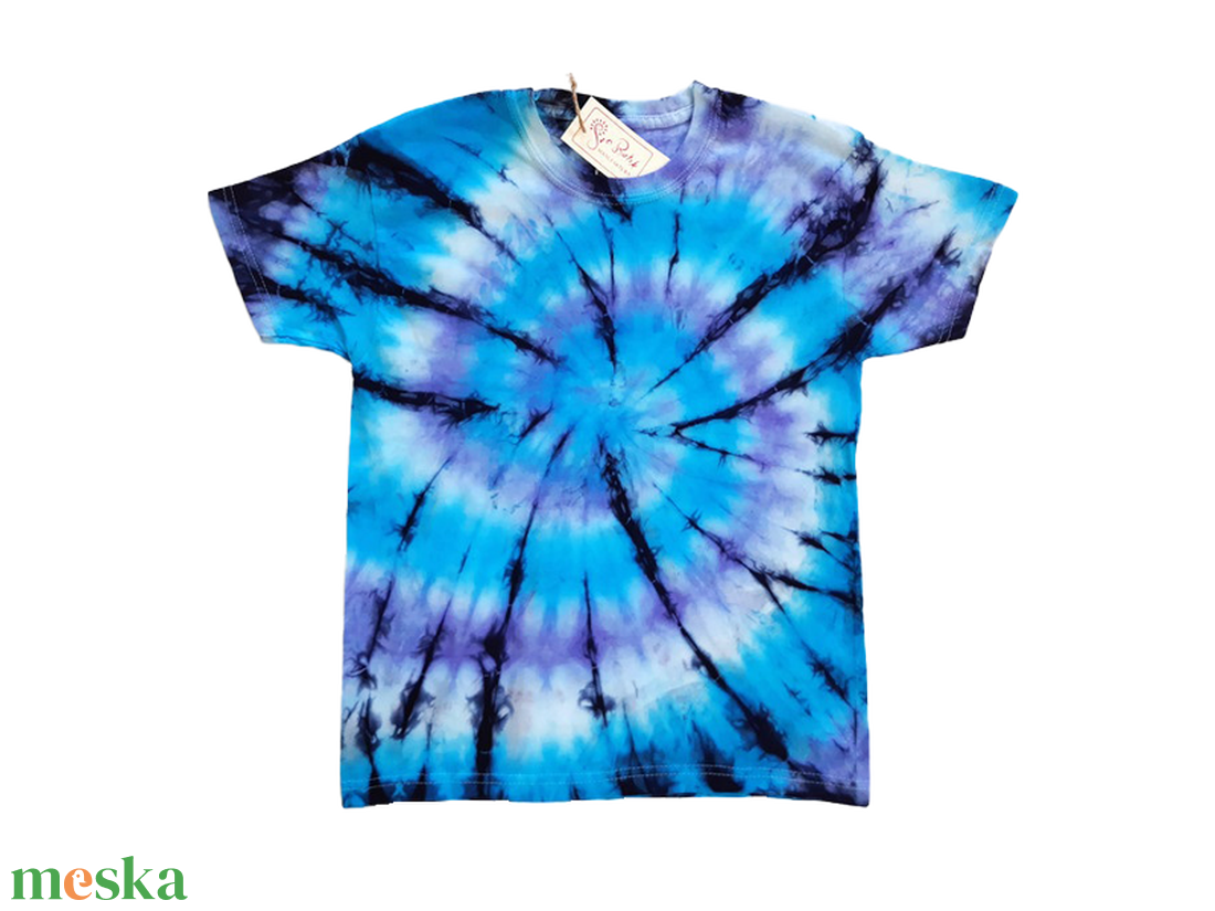 Batikolt póló - Tengerszem - ruha & divat - női ruha - póló, felső - Meska.hu