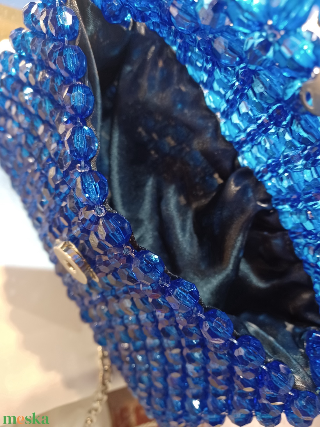 Gyöngytáska - királykék  - táska & tok - kézitáska & válltáska - alkalmi táska - Meska.hu