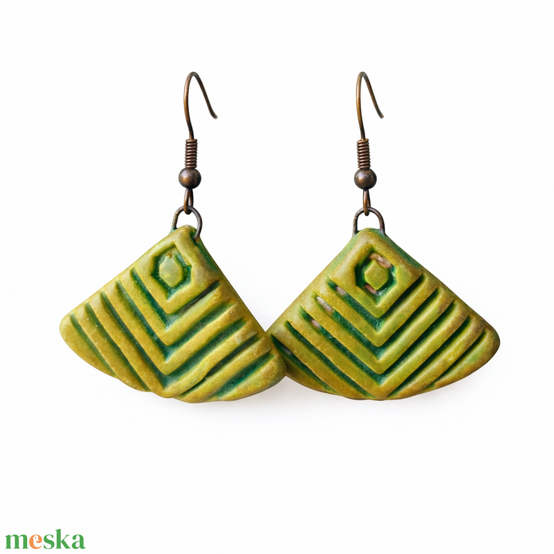 Pálmalevél � fülbevaló - ékszer - fülbevaló - lógó fülbevaló - Meska.hu