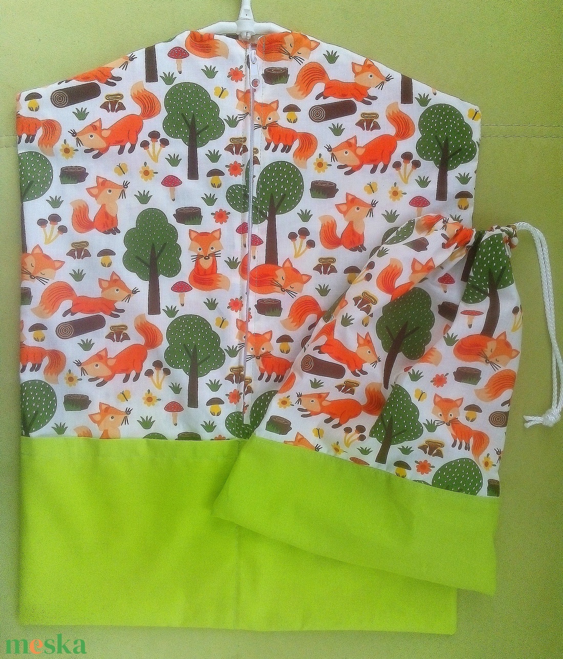 Rókás oviszsák és tornazsák - játék & sport - ovis felszerelés - ovis szett - Meska.hu