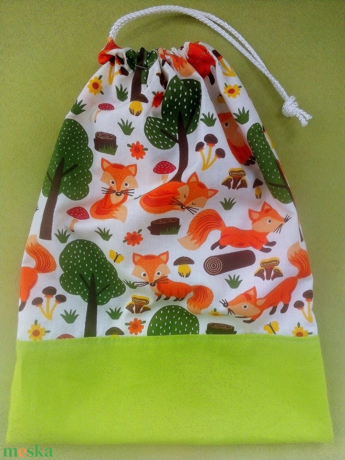 Rókás oviszsák és tornazsák - játék & sport - ovis felszerelés - ovis szett - Meska.hu