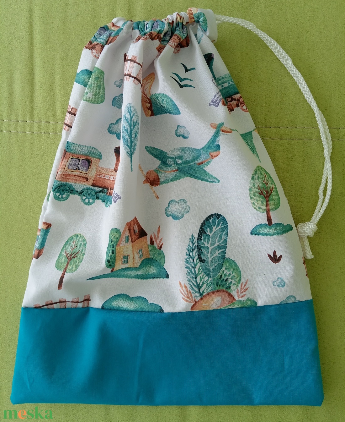 Vonatos, repülős oviszsák tornazsákkal - játék & sport - ovis felszerelés - ovis szett - Meska.hu