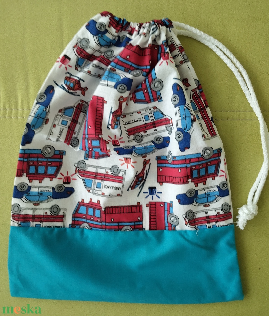 Rendőrös, tűzoltós oviszsák tornazsákkal - játék & sport - ovis felszerelés - ovis szett - Meska.hu