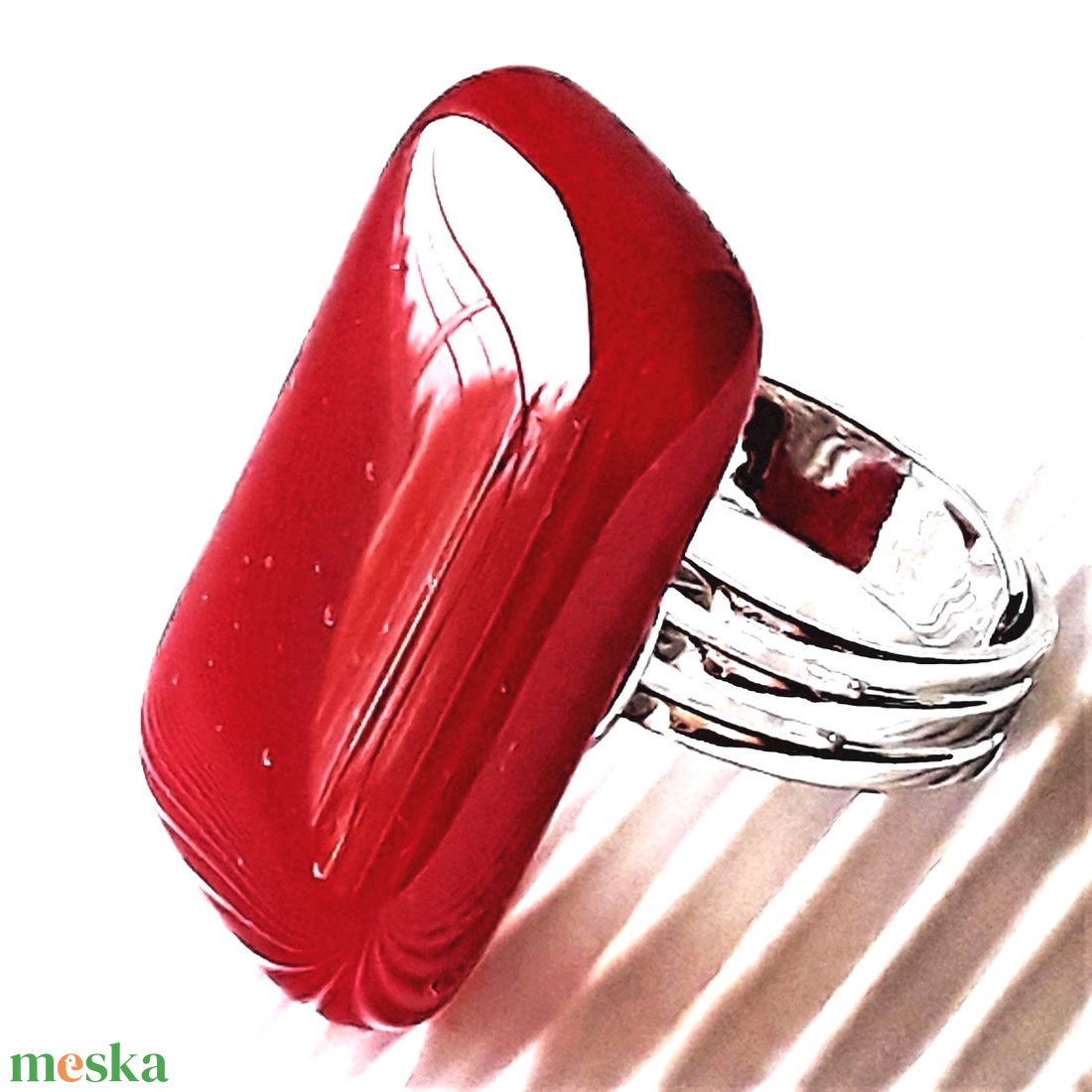 NEMESACÉL - Meggybordó elegáns üveg gyűrű, üvegékszer - ékszer - gyűrű - statement gyűrű - Meska.hu NEMESACÉL - Meggybordó elegáns üveg gyűrű, üvegékszer - ékszer - gyűrű - statement gyűrű - Meska.hu