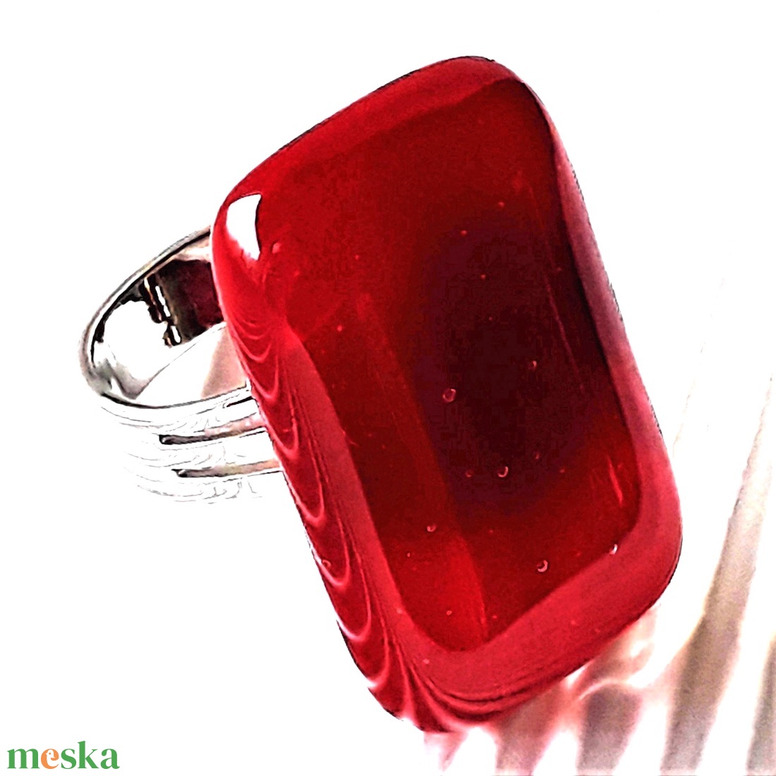 NEMESACÉL - Meggybordó elegáns üveg gyűrű, üvegékszer - ékszer - gyűrű - statement gyűrű - Meska.hu NEMESACÉL - Meggybordó elegáns üveg gyűrű, üvegékszer - ékszer - gyűrű - statement gyűrű - Meska.hu