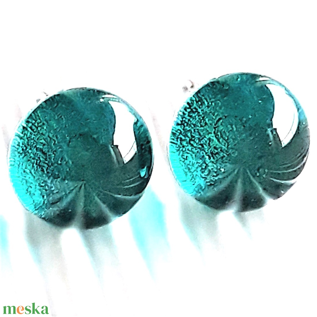 Végtelen tenger pötty medál NEMESACÉL akasztón, üvegékszer - Limitált széria! - ékszer - nyaklánc - medálos nyaklánc - Meska.hu