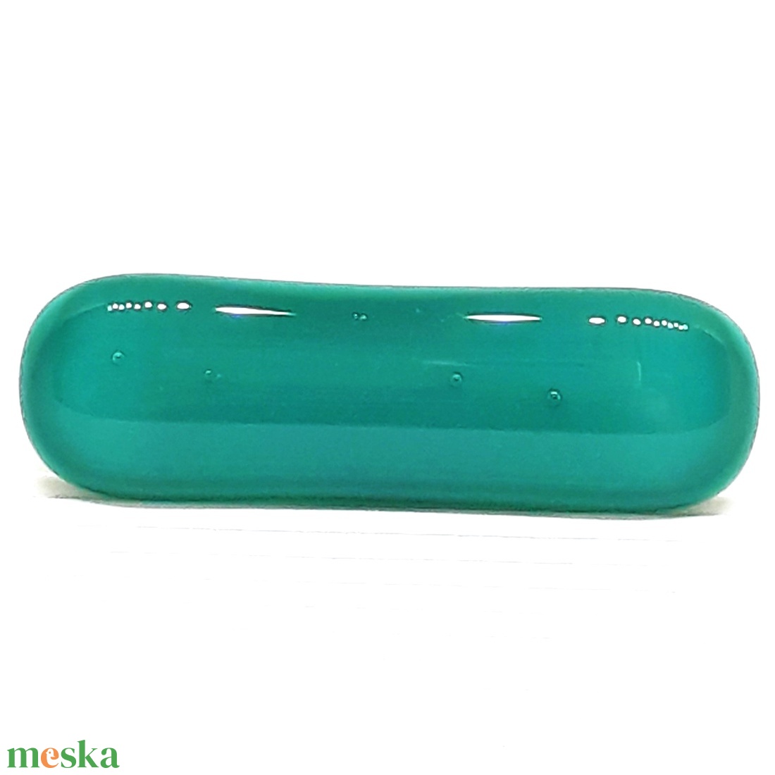 NEMESACÉL! - Hamvas smaragd extravagáns maxi üveg gyűrű, üvegékszer - ékszer - gyűrű - statement gyűrű - Meska.hu