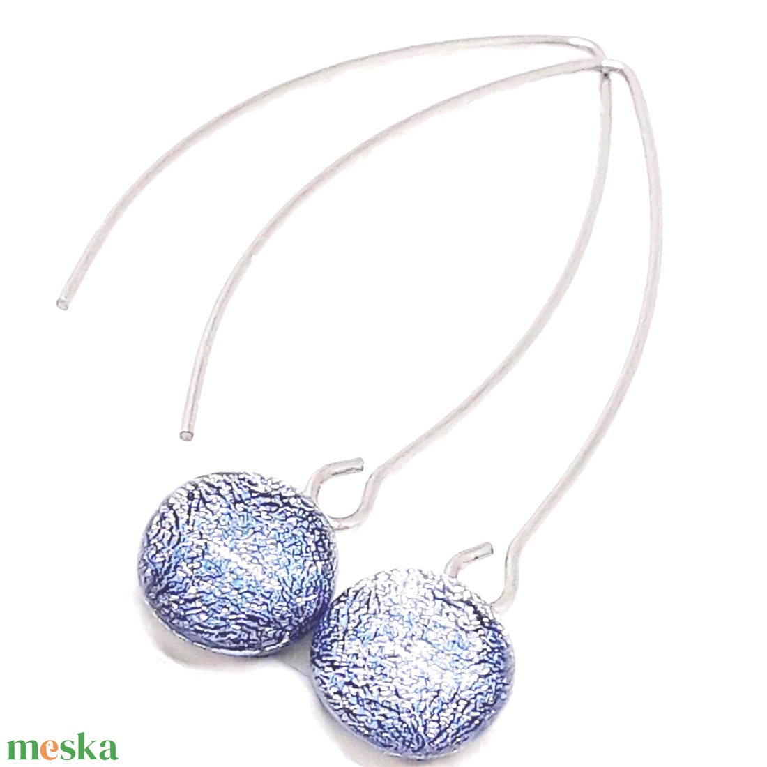 NEMESACÉL - Hamvas-kékes ezüst ragyogás dichroic üveg fülbevaló hosszú, trendi, design akasztón, üvegékszer - ékszer - fülbevaló - lógós kerek fülbevaló - Meska.hu NEMESACÉL - Hamvas-kékes ezüst ragyogás dichroic üveg fülbevaló hosszú, trendi, design akasztón, üvegékszer - ékszer - fülbevaló - lógós kerek fülbevaló - Meska.hu