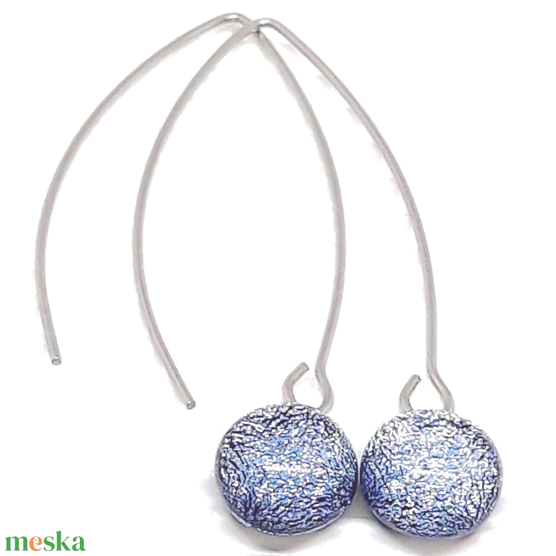 NEMESACÉL - Hamvas-kékes ezüst ragyogás dichroic üveg fülbevaló hosszú, trendi, design akasztón, üvegékszer - ékszer - fülbevaló - lógós kerek fülbevaló - Meska.hu NEMESACÉL - Hamvas-kékes ezüst ragyogás dichroic üveg fülbevaló hosszú, trendi, design akasztón, üvegékszer - ékszer - fülbevaló - lógós kerek fülbevaló - Meska.hu