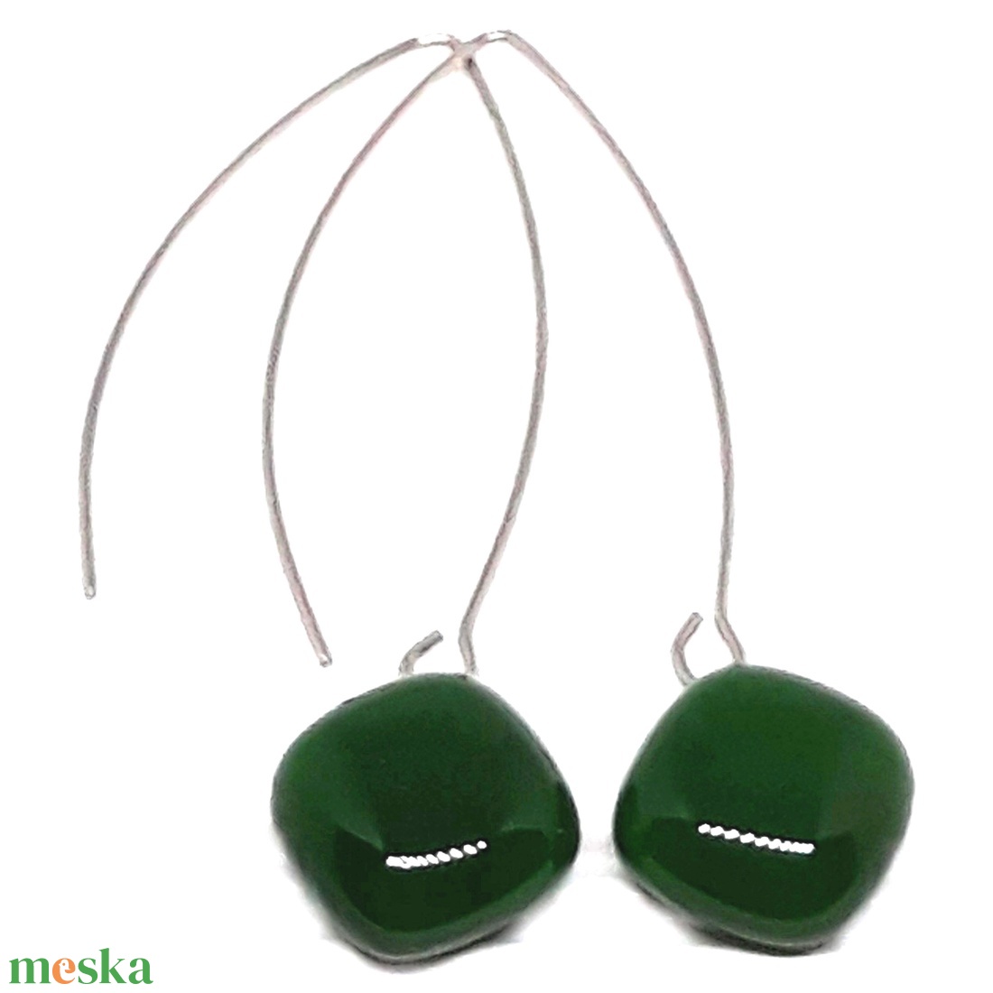 NEMESACÉL - Sötét fenyőzöld rombusz üveg fülbevaló hosszú, design akasztón, üvegékszer, minimal ékszer - ékszer - fülbevaló - lógó fülbevaló - Meska.hu NEMESACÉL - Sötét fenyőzöld rombusz üveg fülbevaló hosszú, design akasztón, üvegékszer, minimal ékszer - ékszer - fülbevaló - lógó fülbevaló - Meska.hu