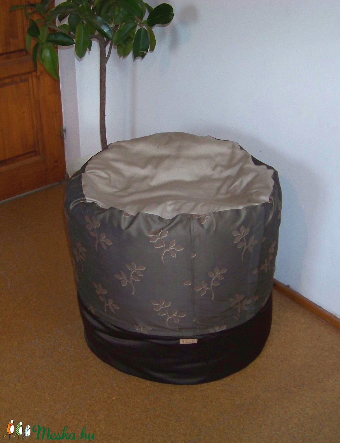 Babzsák puff, lábtartó, barna, nagyméretű, bevezető áron!  -  - Meska.hu