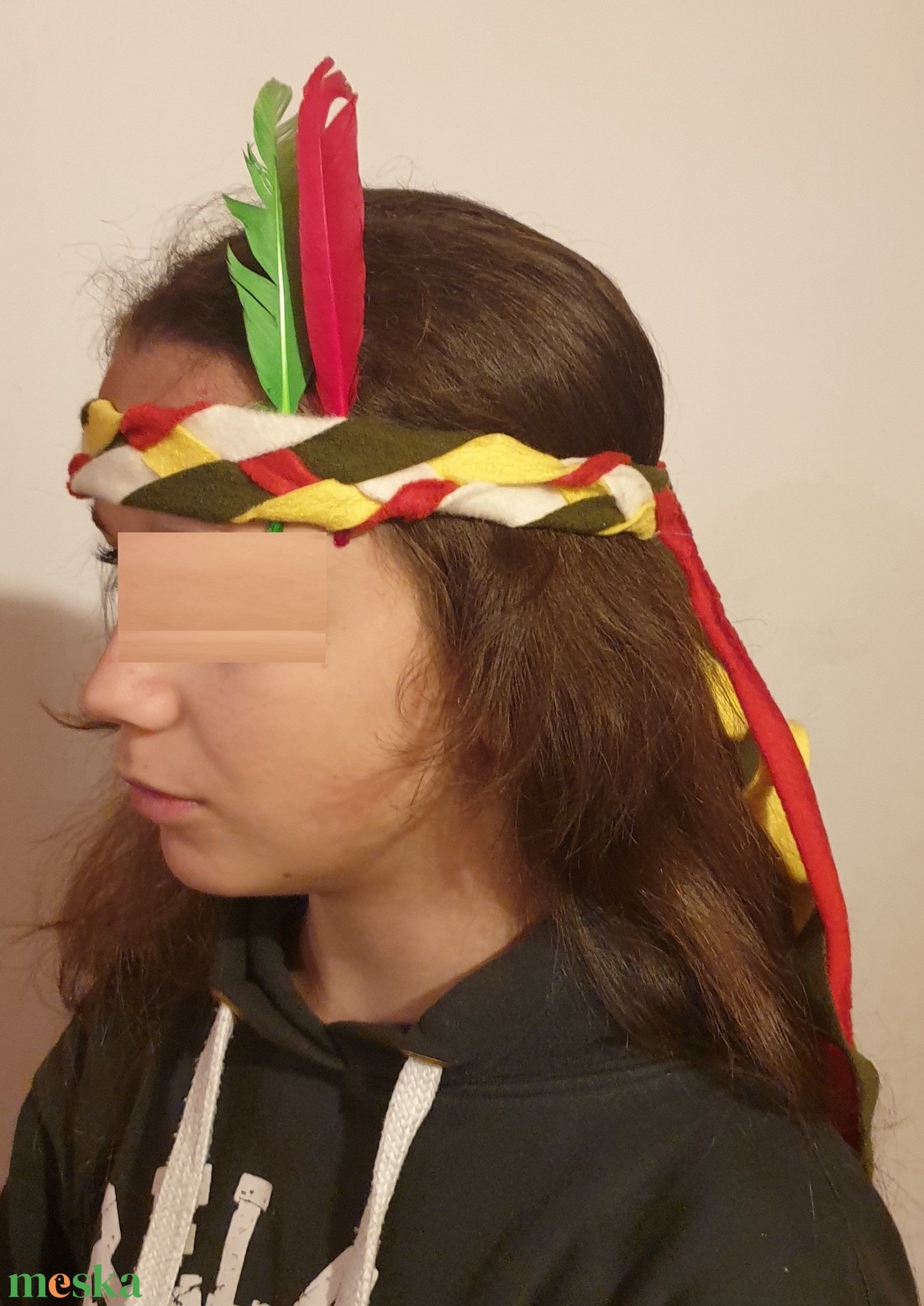 Indián fejpánt, 2 tollal. Új, egyedi, kézműves termék  - ruha & divat - jelmez & álarc - jelmez - Meska.hu