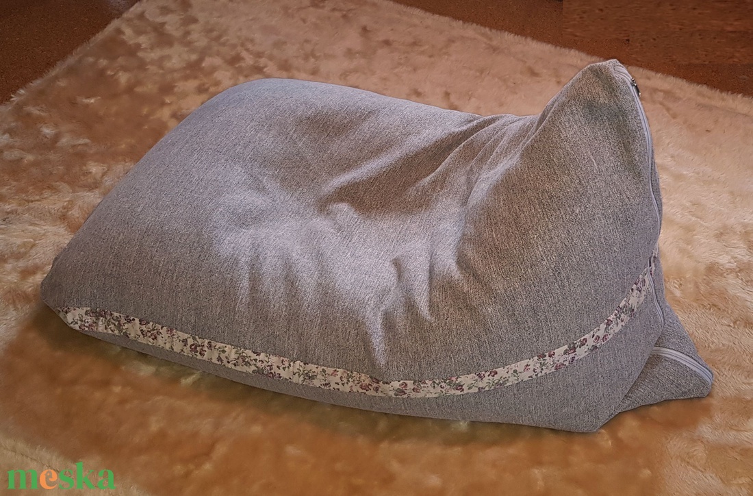 Babzsák, mályva és virágos, mosható huzattal. Új, egyedi, kézműves termék - otthon & életmód - bútor - babzsák - babzsákfotel  - Meska.hu