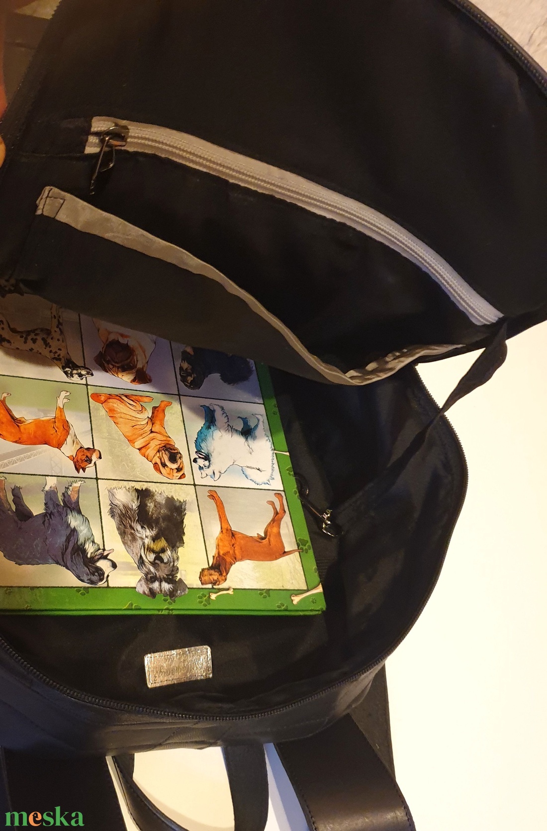 Hátizsák, valódi bőr patchwork, laptopnak is. Fekete. Egyedi, kézműves termék - táska & tok - laptoptáska, laptop hátizsák - Meska.hu