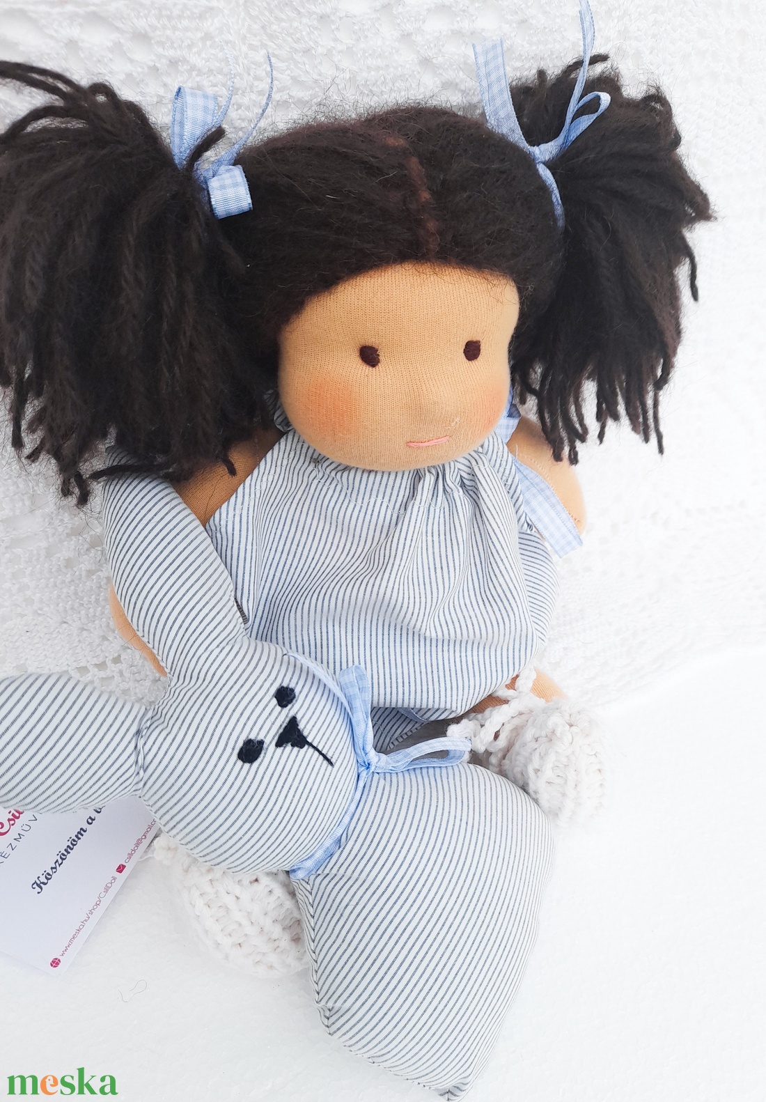 Édes kis Waldorf típusú baba keresi játszópajtását  - játék & sport - baba & babaház - öltöztethető baba - Meska.hu