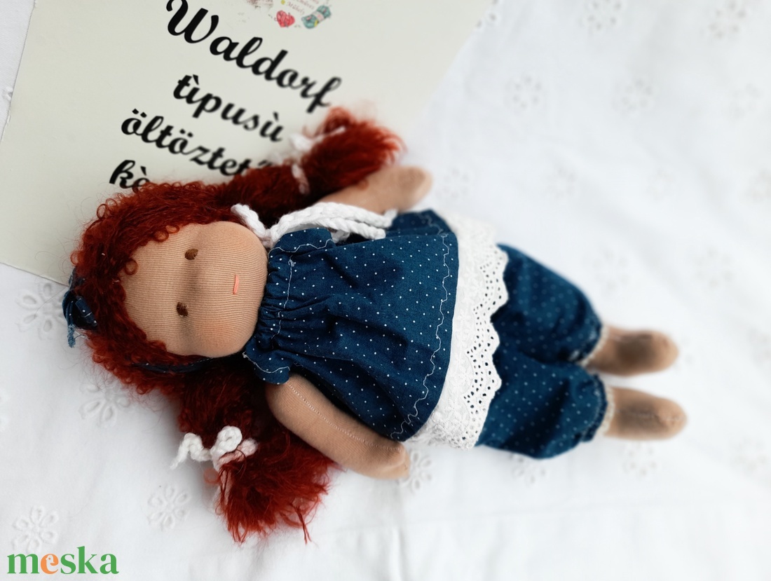 Copfos cuki Waldorf típusú baba pettyes ruhácskában - játék & sport - baba & babaház - öltöztethető baba - Meska.hu Copfos cuki Waldorf típusú baba pettyes ruhácskában - játék & sport - baba & babaház - öltöztethető baba - Meska.hu