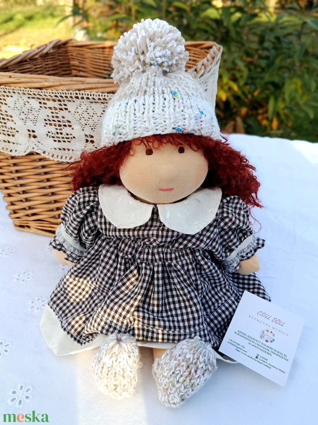 Édes kis bongyor szeretgetős Waldorf baba  - játék & sport - baba & babaház - öltöztethető baba - Meska.hu