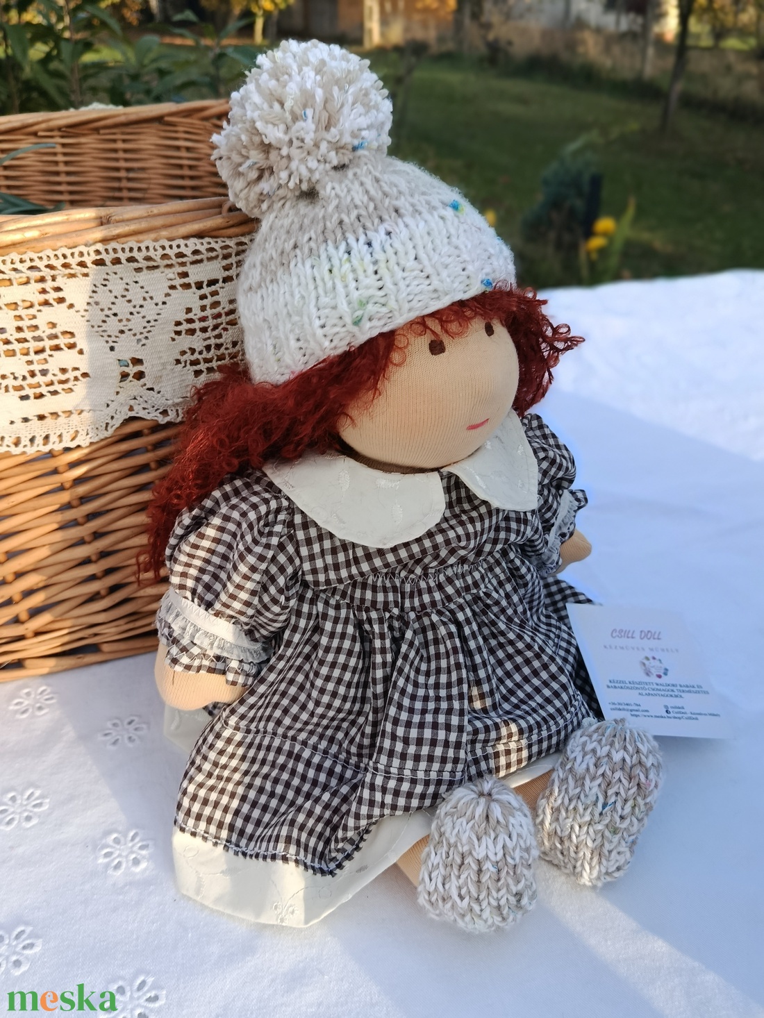 Édes kis bongyor szeretgetős Waldorf baba  - játék & sport - baba & babaház - öltöztethető baba - Meska.hu