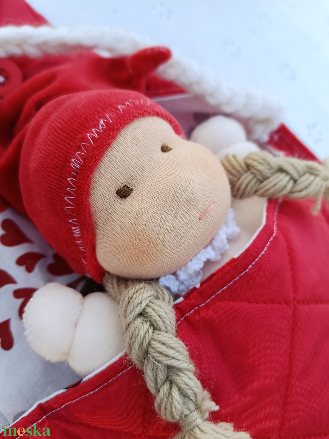 Karácsonyi csoda Hurcibálós Waldorf manóbaba - játék & sport - baba & babaház - babaruha, babakellék - Meska.hu