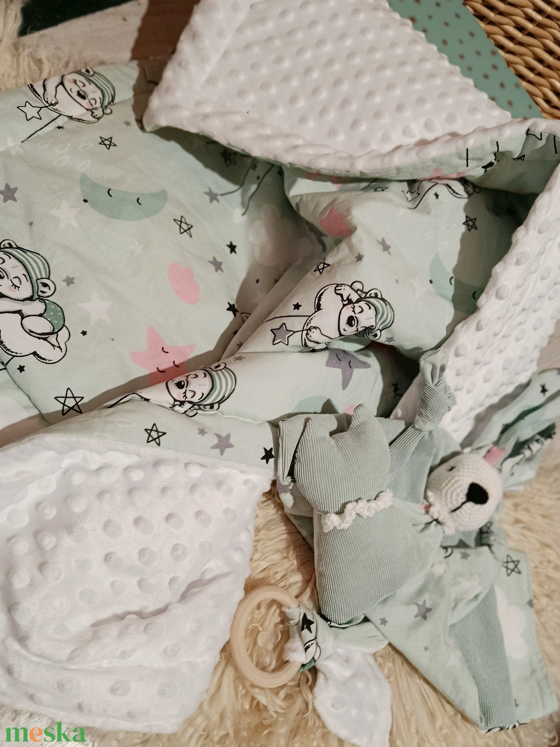 Gyönyörű 5 részes Babaváró-Babaköszöntő ajándék szett díszdobozban  - játék & sport - babalátogató ajándékcsomag - Meska.hu